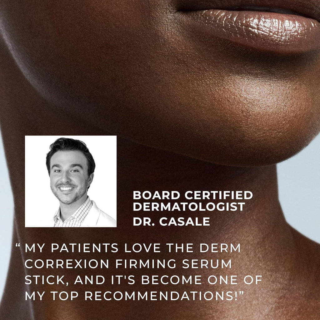 Derm Correxion Retinol Firming Serum Stick with Antioxidants to Visibly Tighten and Firm Wrinkles and Laugh Lines 1.0 Oz plus Retinol Eye Cream Packette