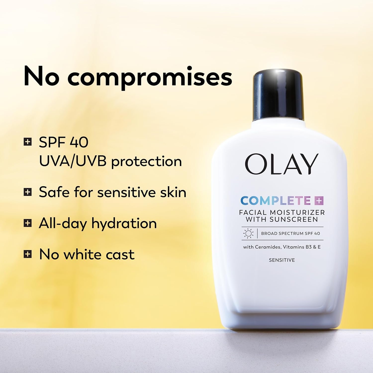 Olay Complete+ Sensitive Skin SPF 40 Moisturizer – Daily Hydration & Sun Protection