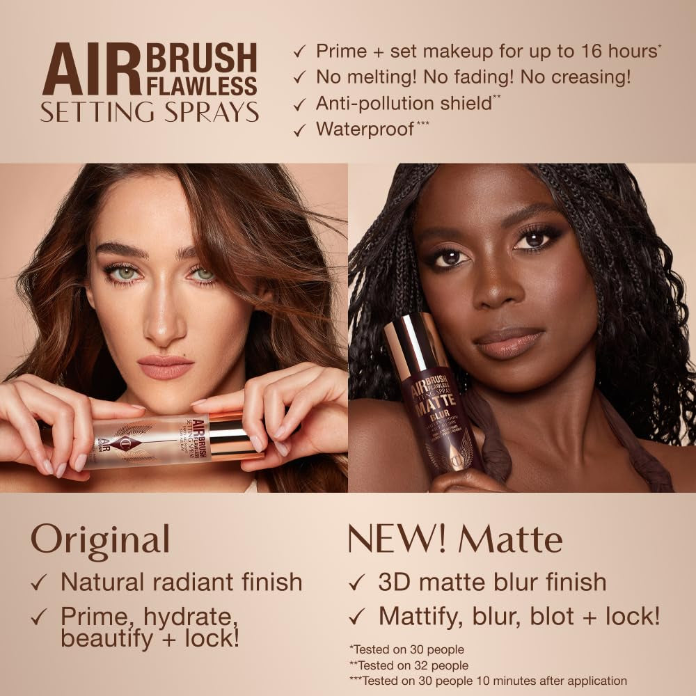 Charlotte Tilbury Airbrush Flawless Setting Spray – Hydrating 16HR Makeup Lock Mist
