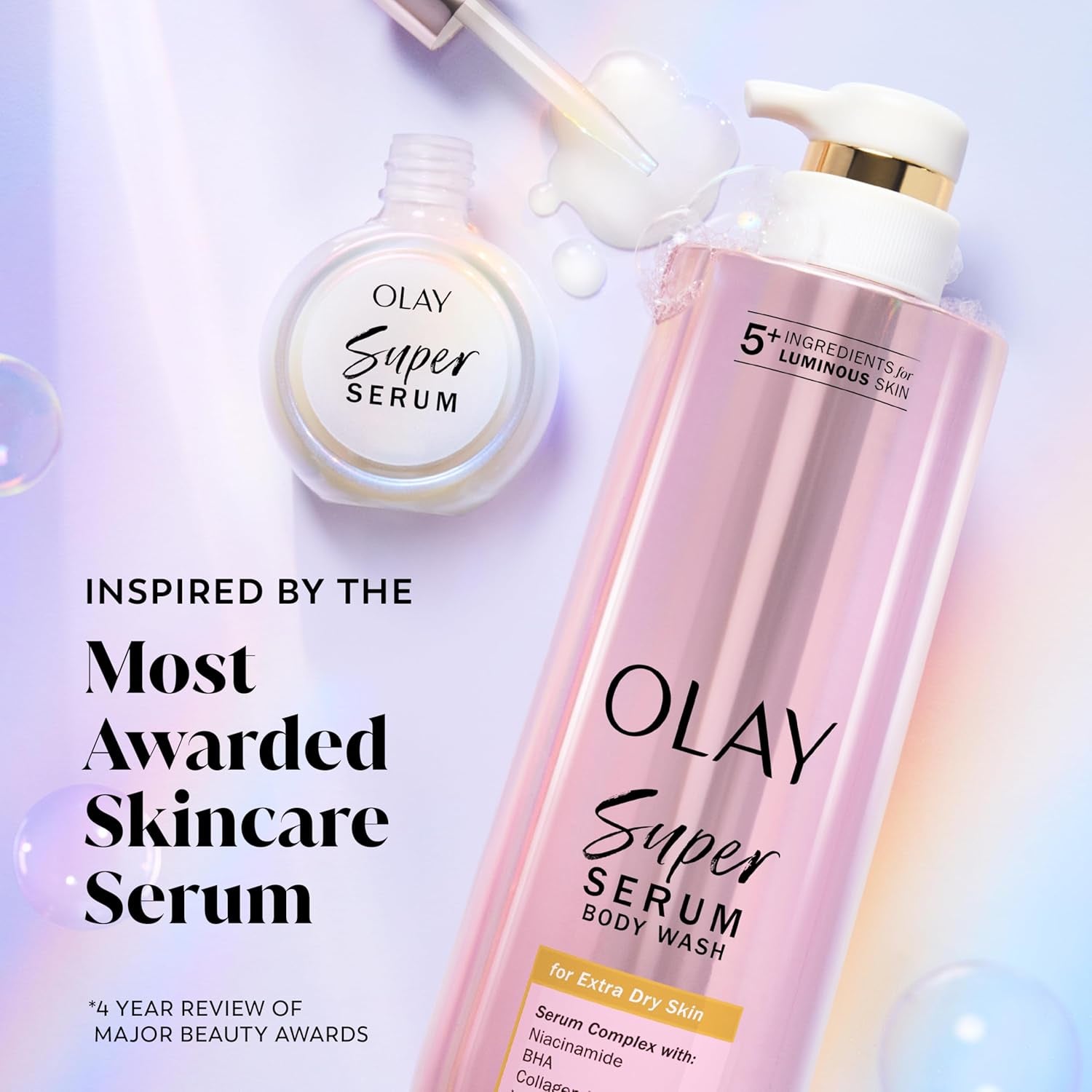 Olay Super Serum Body Wash – 24H Hydration & Luminous Skin