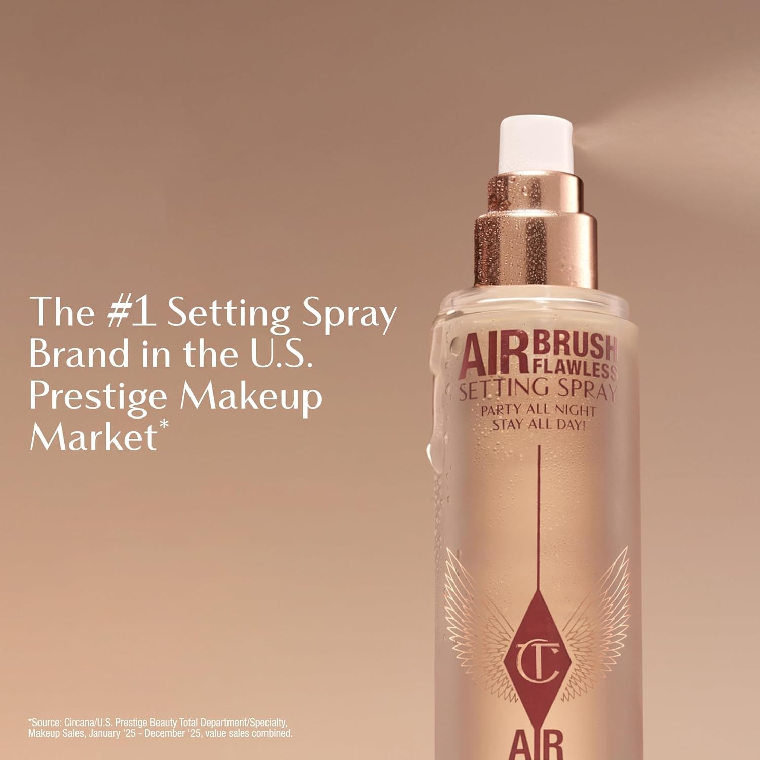 Charlotte Tilbury Airbrush Flawless Setting Spray – Hydrating 16HR Makeup Lock Mist