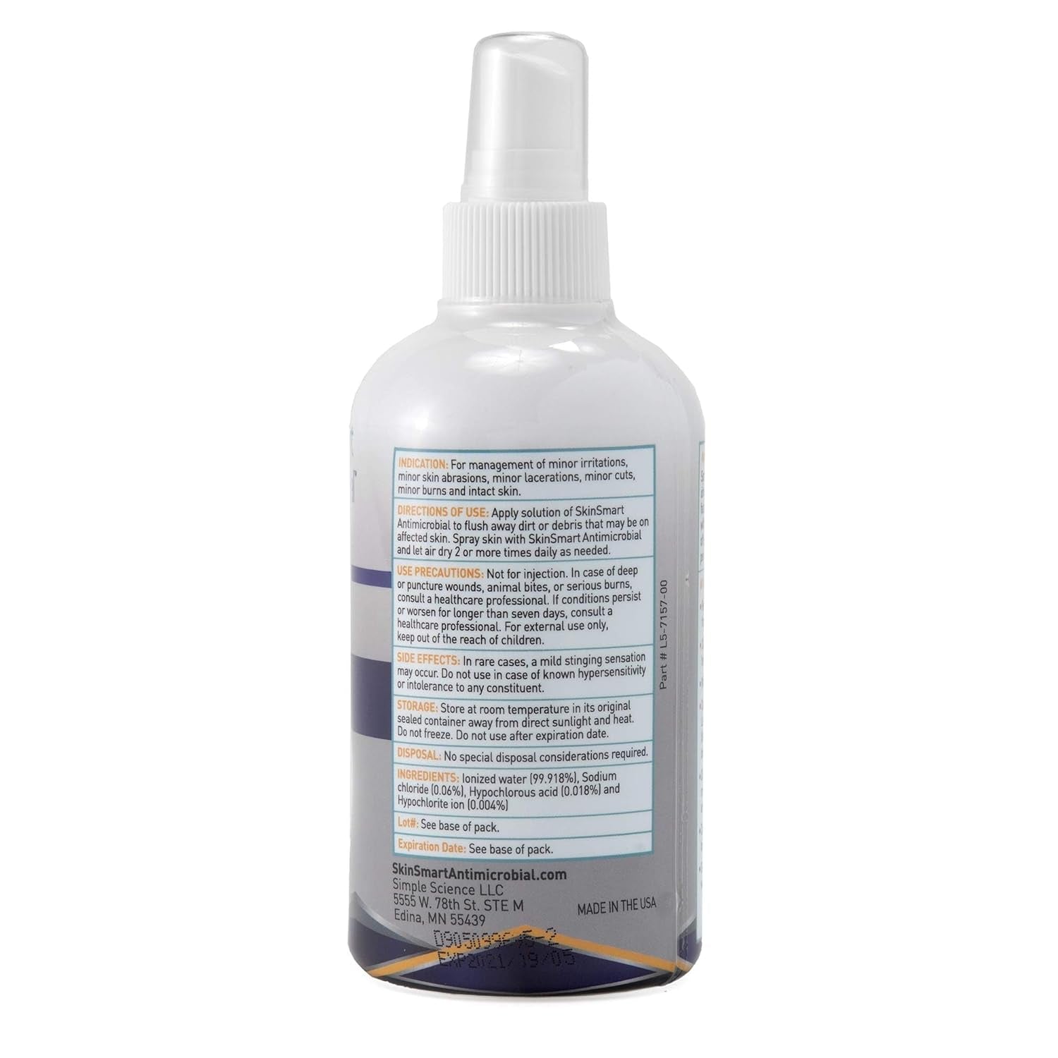 SkinSmart Hypochlorous Acne Defense Spray – Antimicrobial Facial Cleanser for Breakouts, Redness & Sensitive Skin (8 oz)