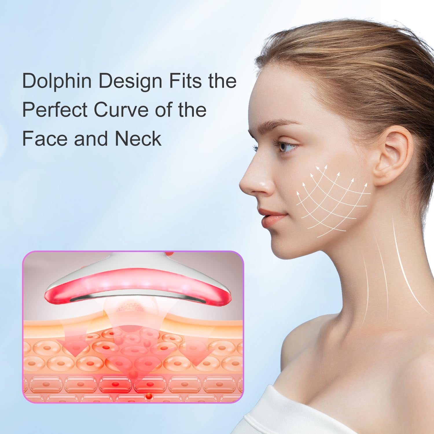 7-Color LED Thermal Face & Neck Sculpting Massager – Vibration Lifting Tool