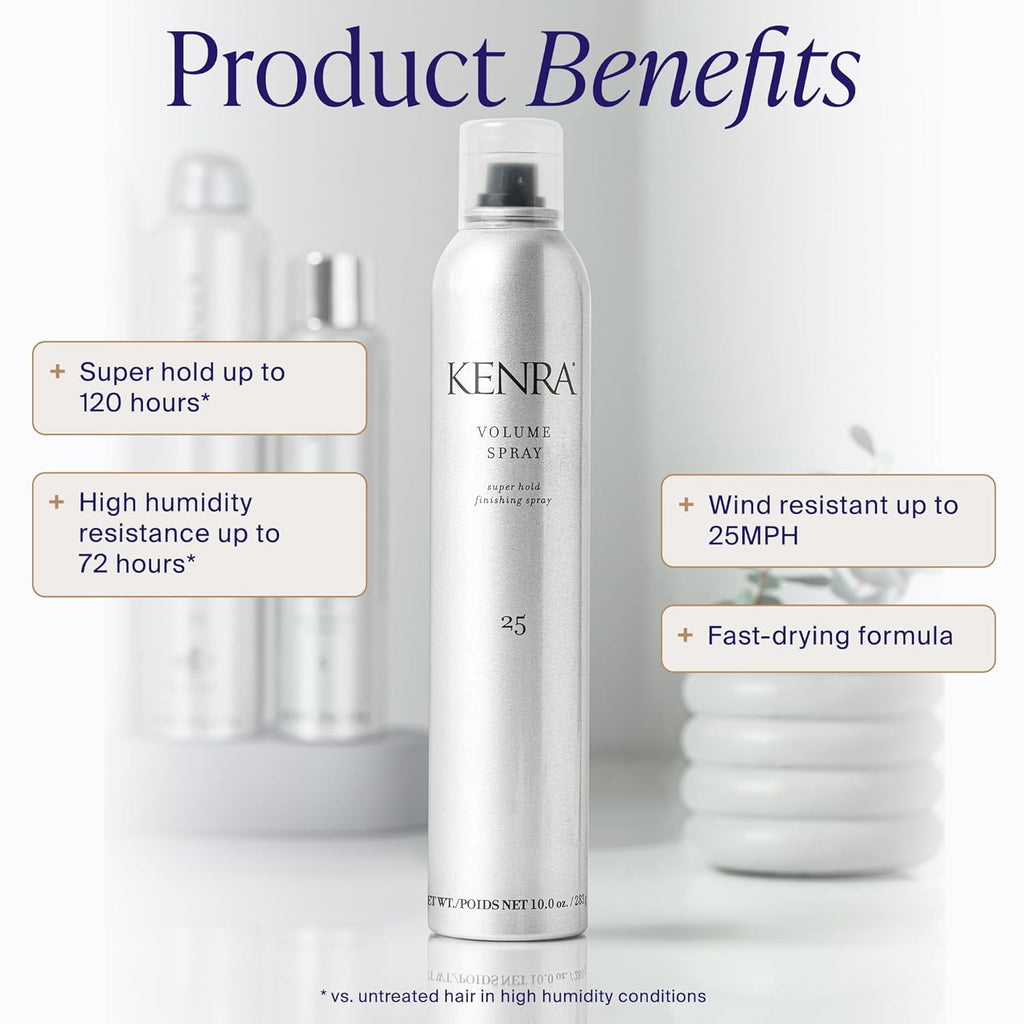 Kenra Volume Spray 25 – Super Hold Humidity-Resistant Finishing Hairspray for All-Day Style Control