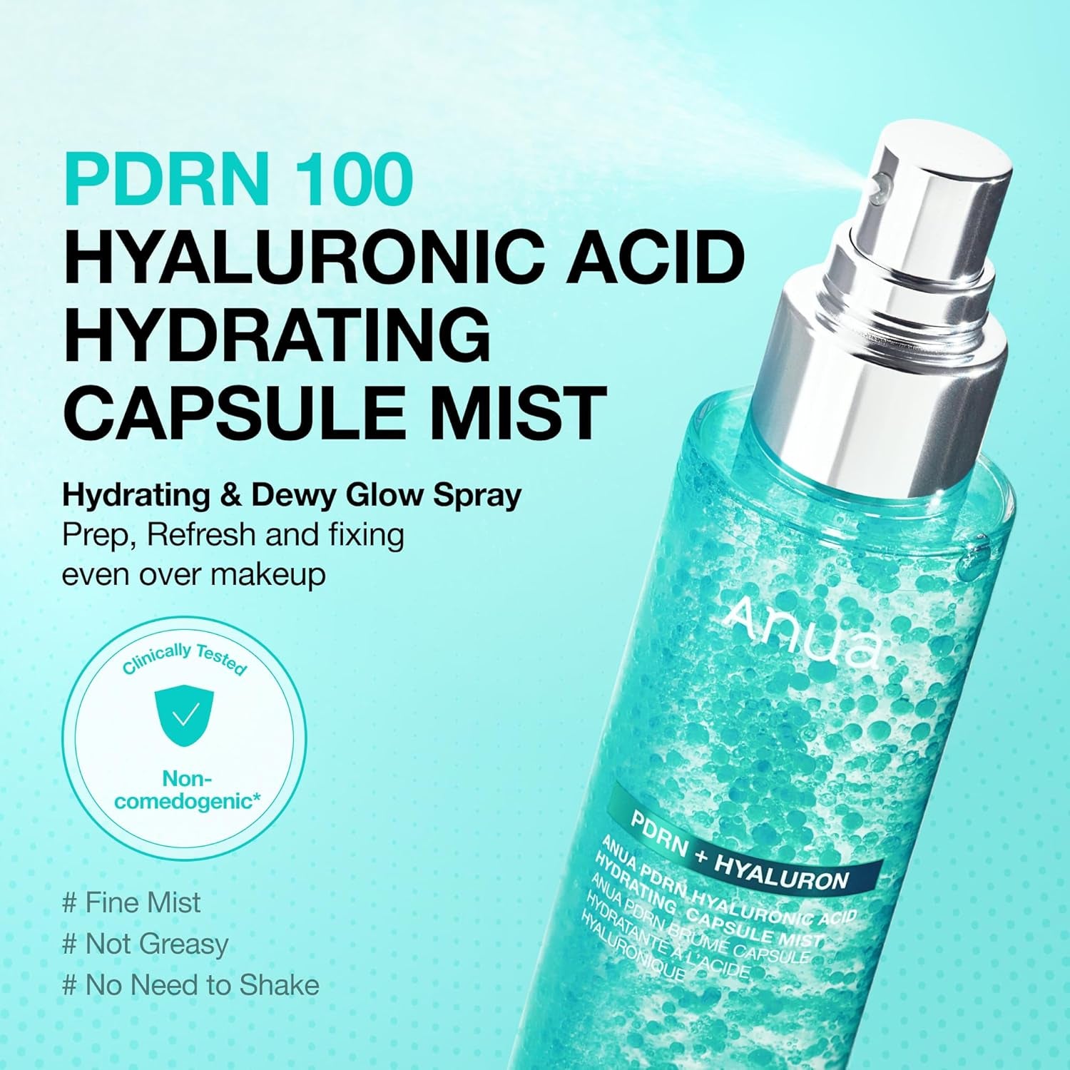 ANUA PDRN Collagen Glow Mist – Hydrating Glass Skin Serum Spray for Instant Plumping & Firmness