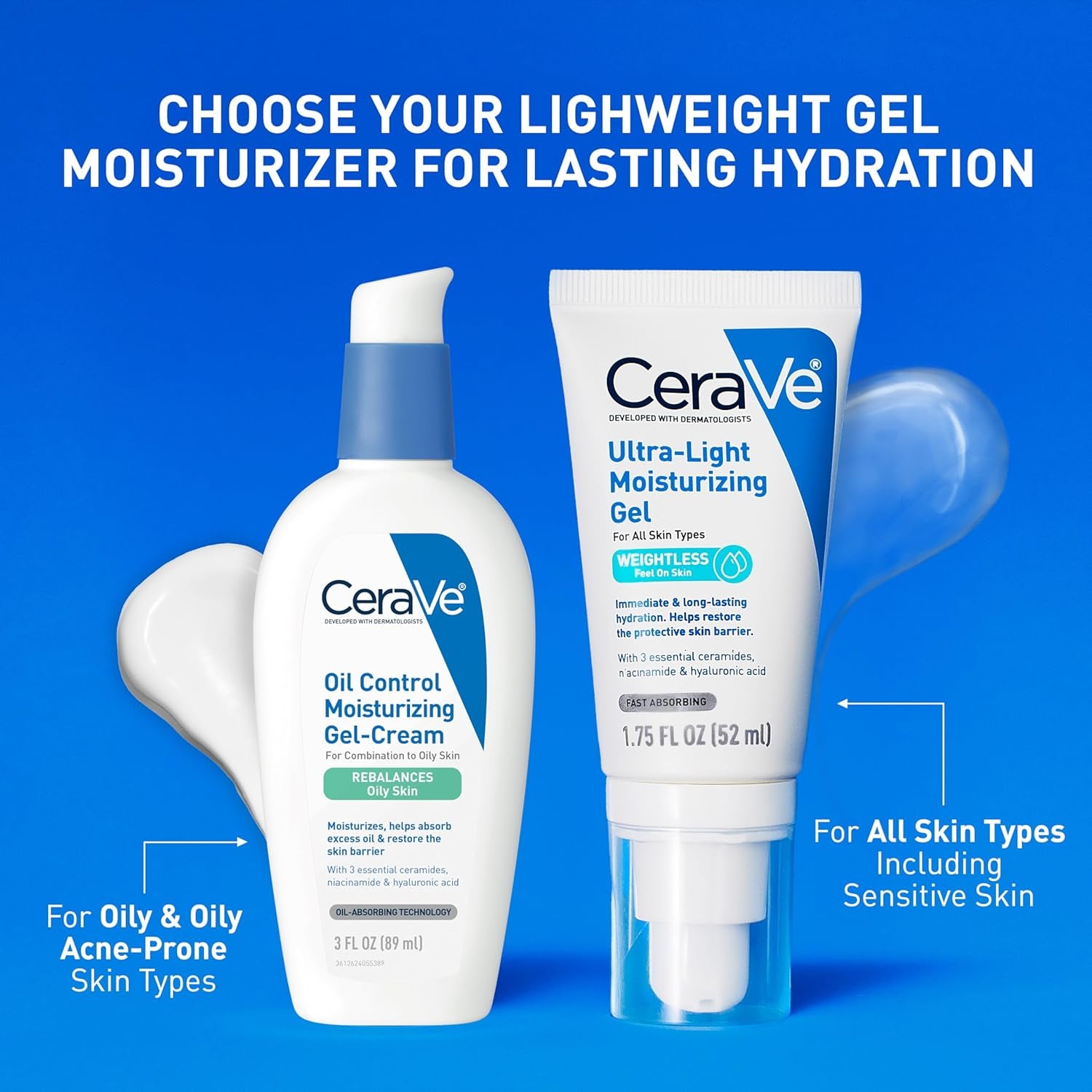 CeraVe Ultra-Light Mattifying Gel Moisturizer – Oil-Free Hydration