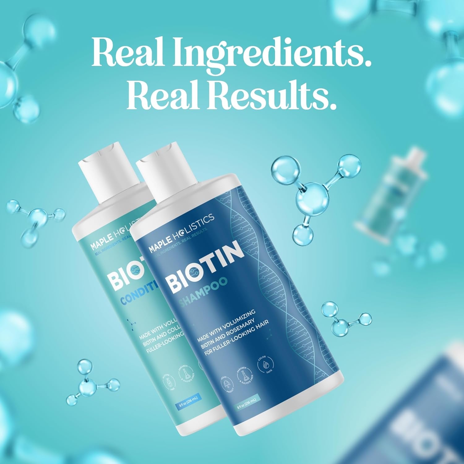 Rosemary Biotin Hair Growth Shampoo & Conditioner Set – Volumizing Sulfate-Free Thickening Duo