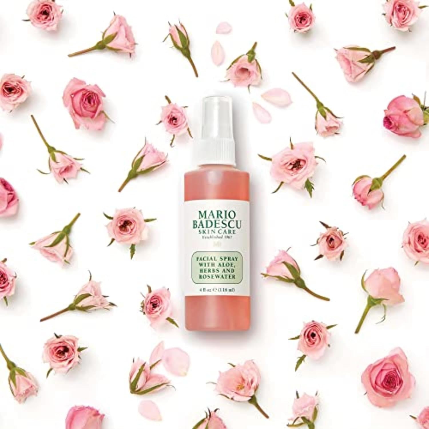 Mario Badescu Rosewater Glow Facial Mist – Hydrating Aloe Face Spray for Radiant Skin
