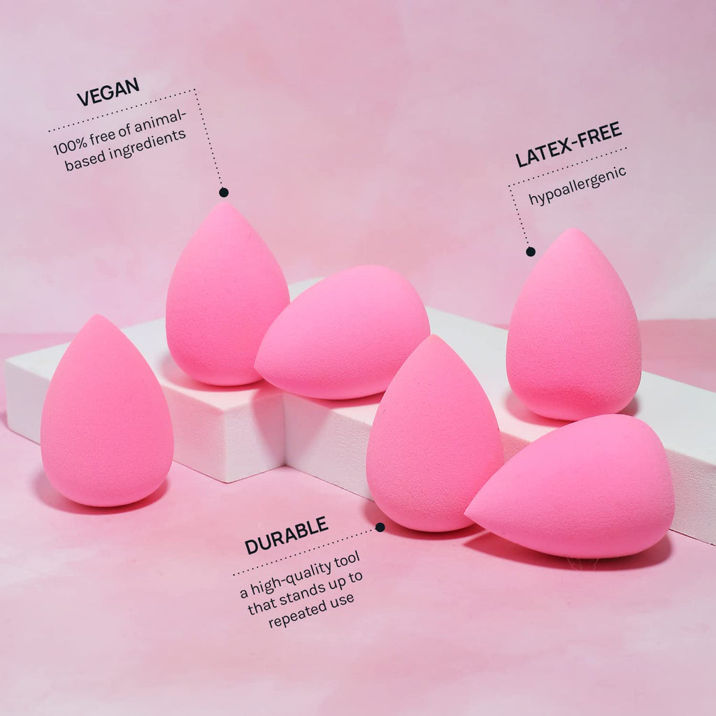 AOA Studio Makeup Sponge Set – 6-Piece Latex-Free Beauty Blender Kit