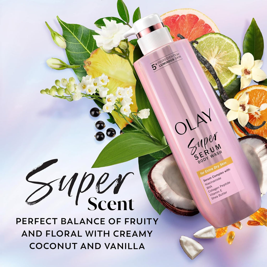 Olay Super Serum Body Wash – 24H Hydration & Luminous Skin