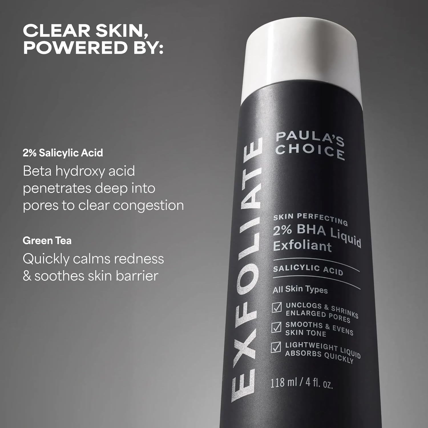 Paula’s Choice 2% BHA Liquid Exfoliant – Salicylic Acid Pore Minimizing Toner for Clear, Smooth Skin