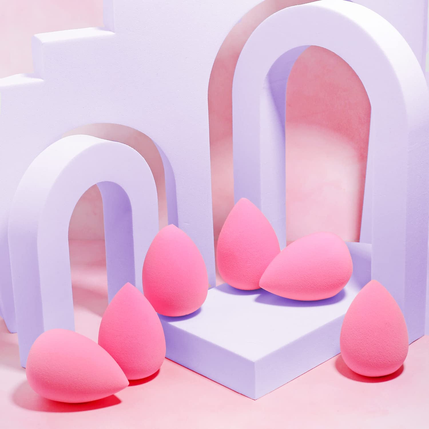 AOA Studio Makeup Sponge Set – 6-Piece Latex-Free Beauty Blender Kit