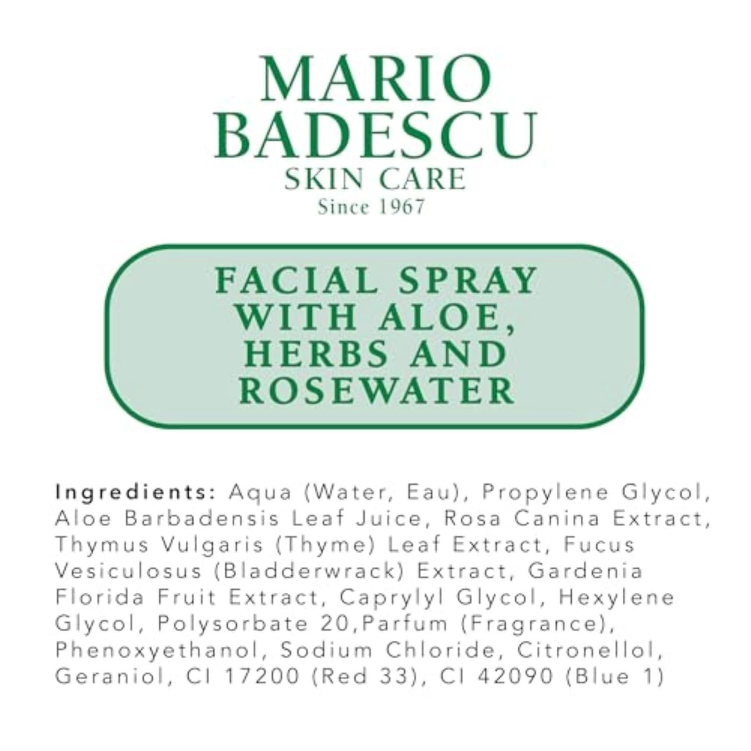 Mario Badescu Rosewater Glow Facial Mist – Hydrating Aloe Face Spray for Radiant Skin