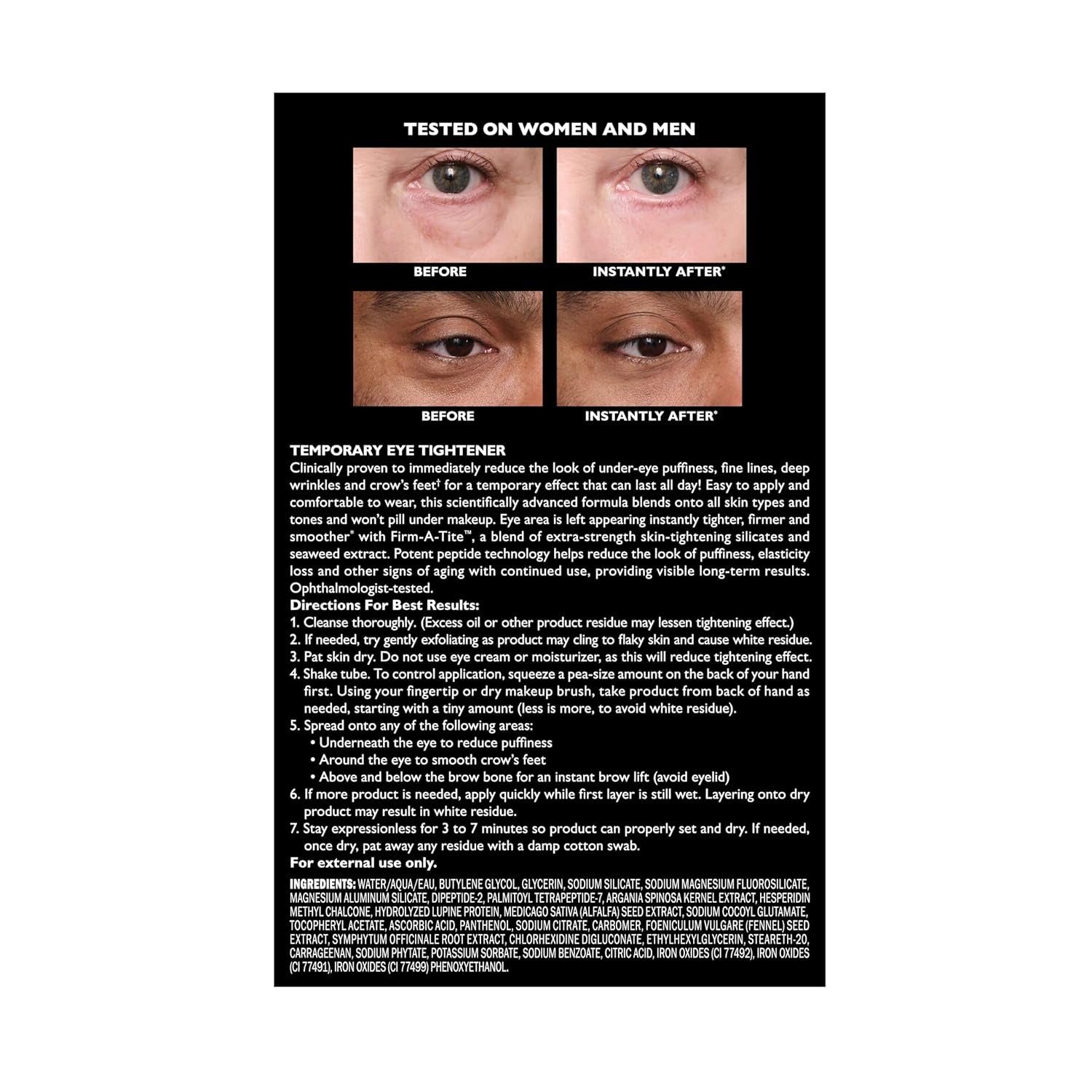 Peter Thomas Roth Instant FIRMx® Eye Tightener – Temporary Under-Eye Lift & Wrinkle Smoother