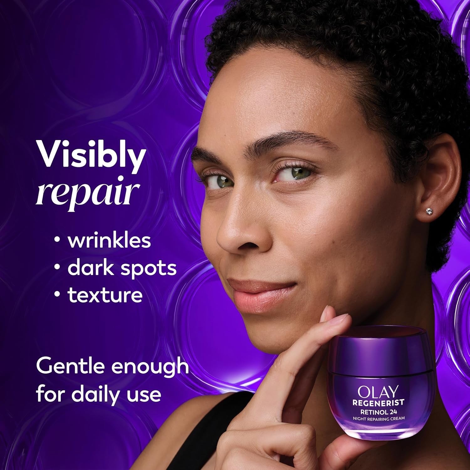 Olay Retinol Collagen Night Repair Cream – Anti-Aging Moisturizer for Smooth, Firm Skin