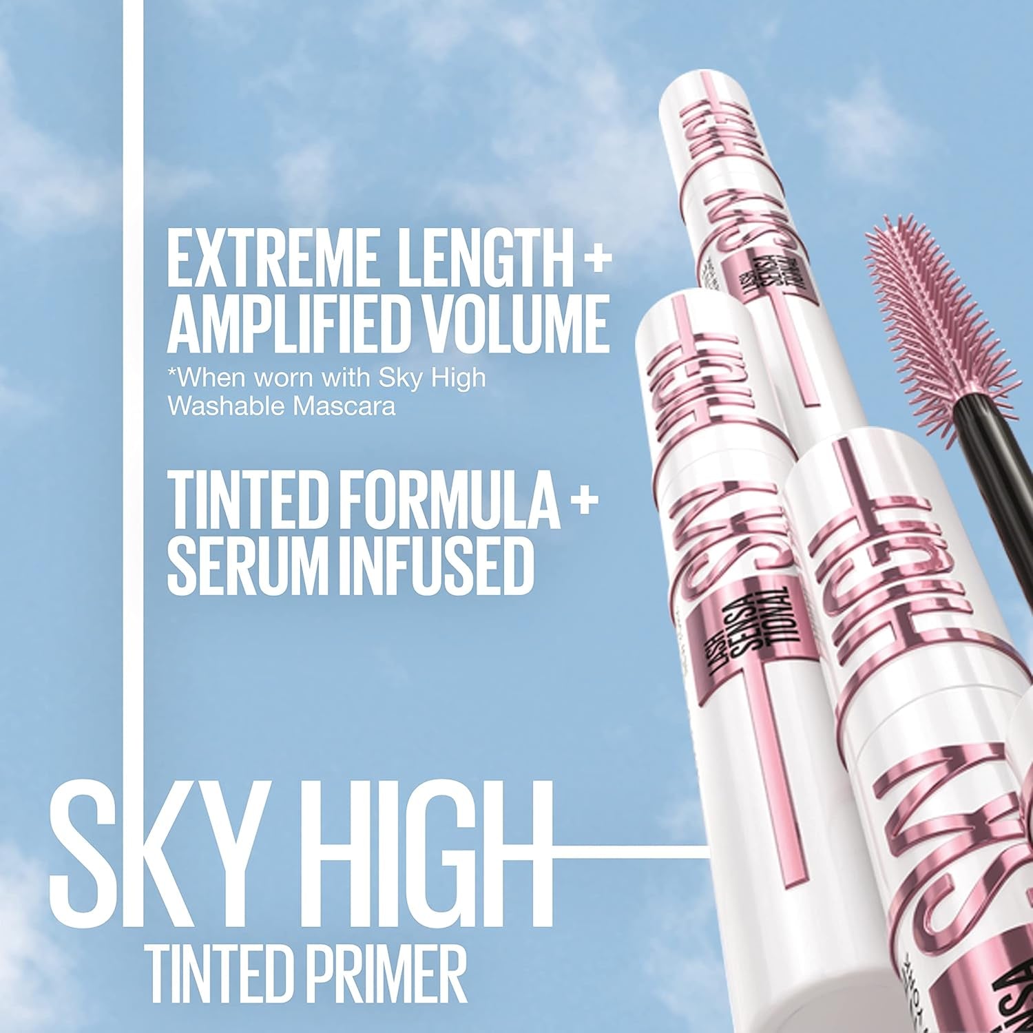 Maybelline Sky High Lash Primer – Serum-Infused Lengthening & Volumizing Mascara Base