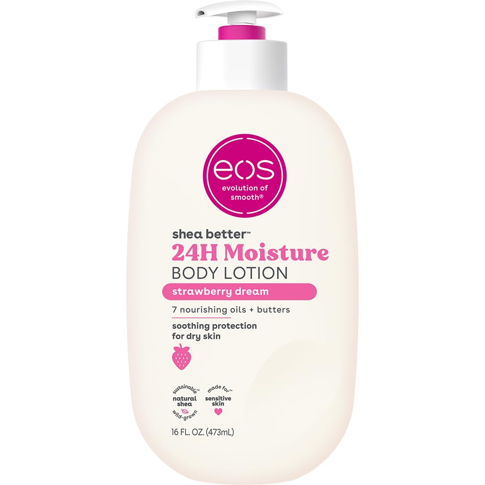 eos Pink Champagne Shea Body Lotion – 24H Glow Hydration