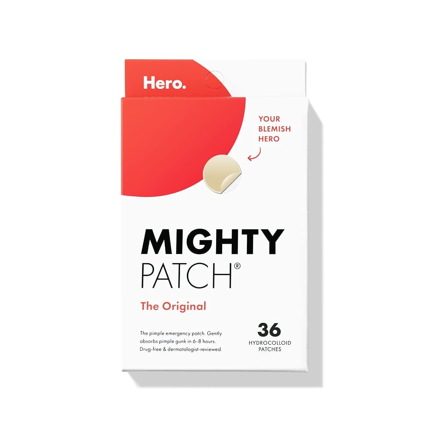 Original Patch from  – the #1 Hydrocolloid Acne Pimple Patch for Shrinking Zits and Whiteheads in 1 Use; Nighttime Spot Stickers for Face and Skin (72 Count)