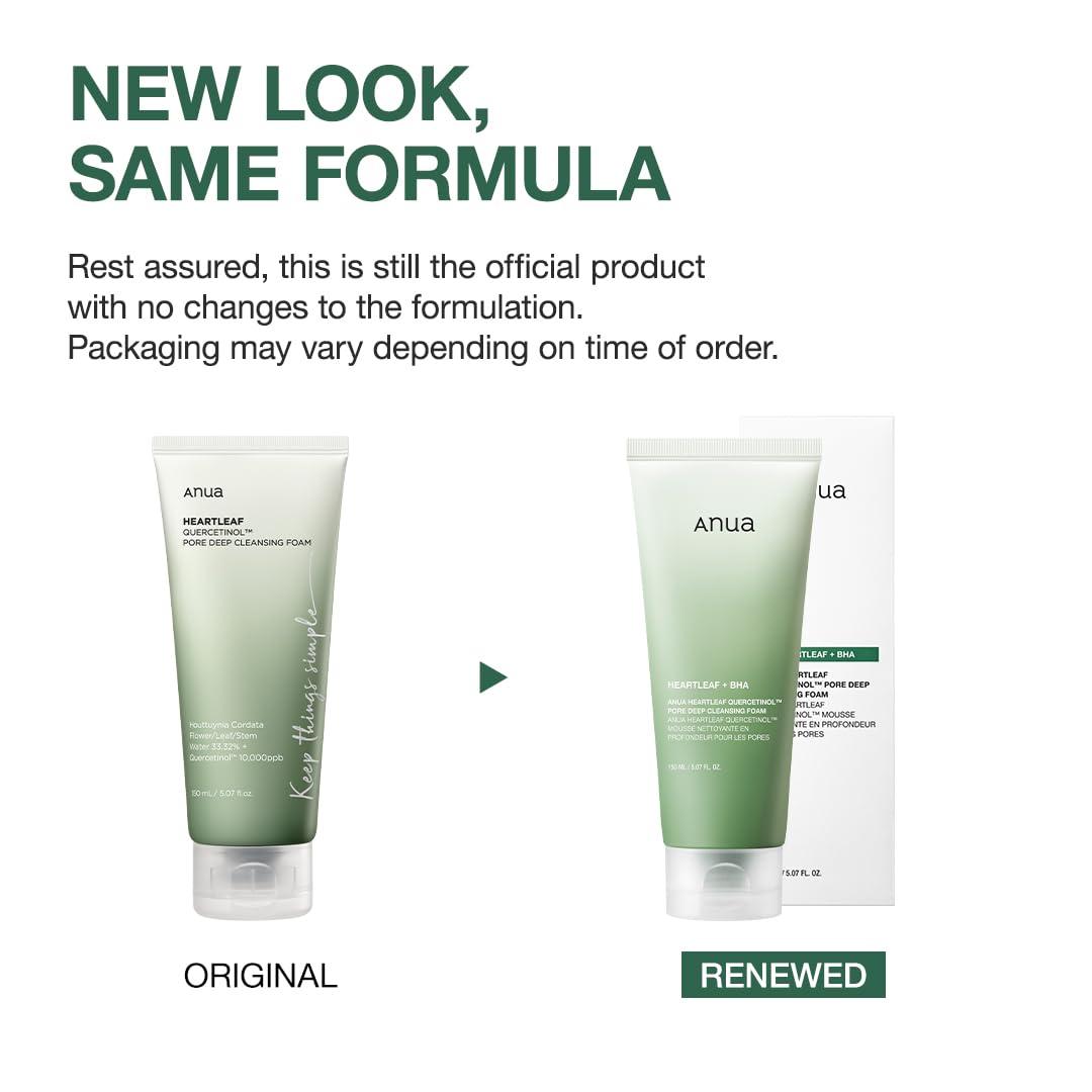ANUA Heartleaf Pore Refining Cleansing Foam – Gentle BHA Cleanser