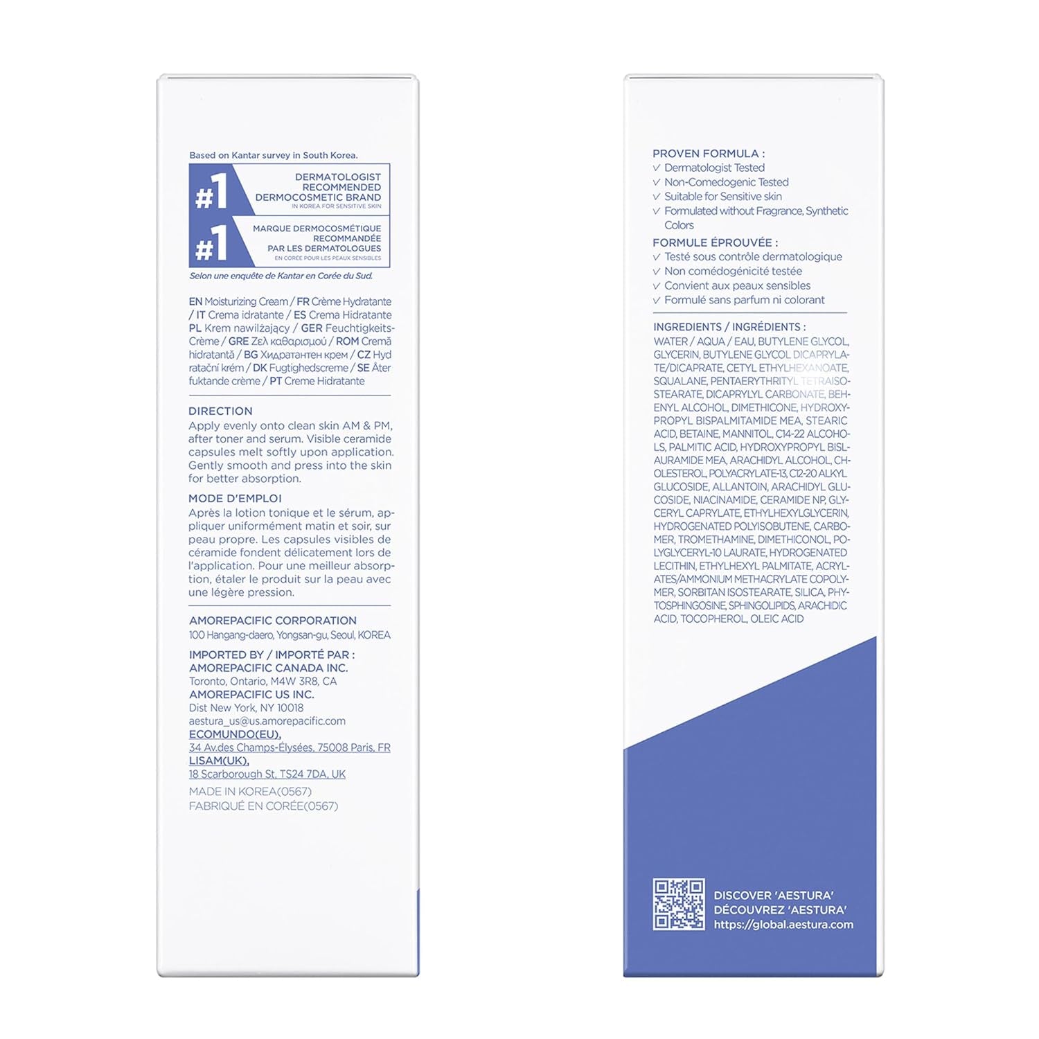 AESTURA ATOBARRIER365 Ceramide Barrier Repair Cream – Deep Hydration Moisturizer for Dry & Sensitive Skin