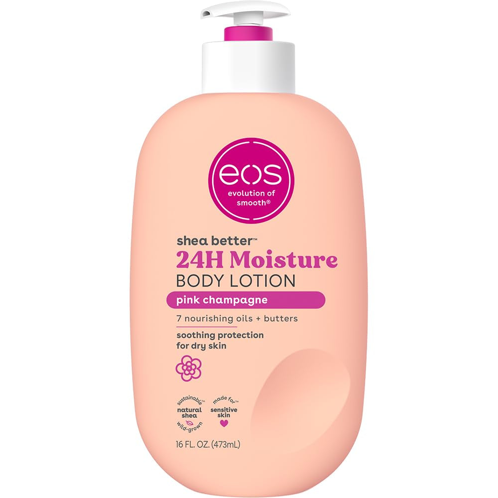 eos Pink Champagne Shea Body Lotion – 24H Glow Hydration