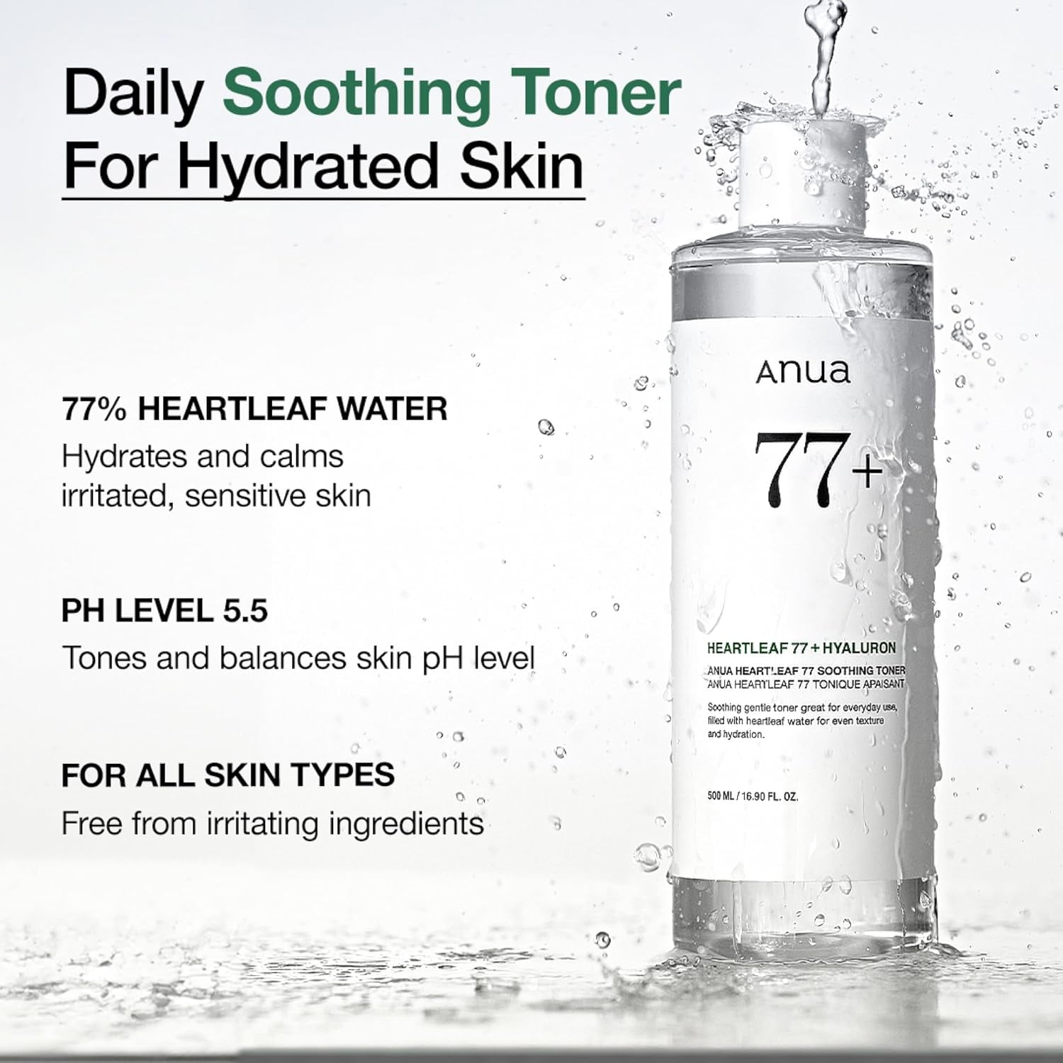 ANUA Heartleaf 77% Soothing Toner – Calming & Hydrating Care