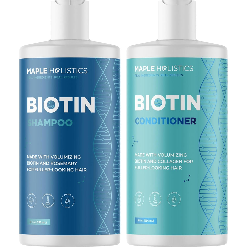 Rosemary Biotin Hair Growth Shampoo & Conditioner Set – Volumizing Sulfate-Free Thickening Duo