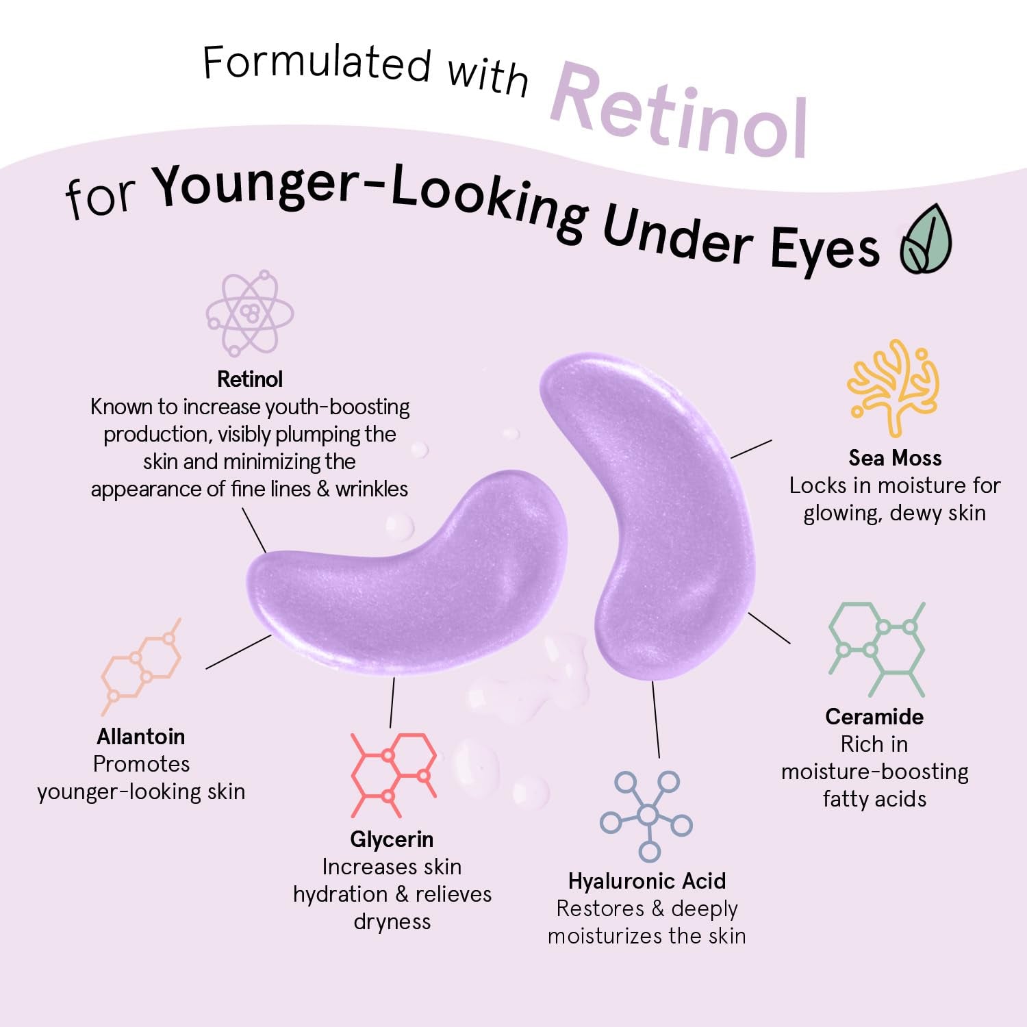Grace & Stella Retinol Under Eye Patches – Dark Circle & Puffiness Repair (24 Pairs)