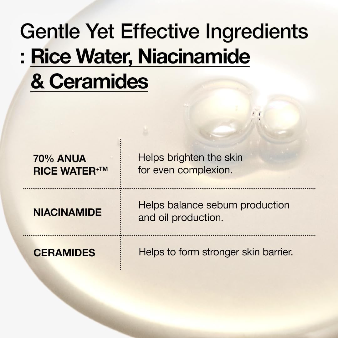 ANUA Rice Glow Milky Toner – Glass Skin Hydration & Brightening