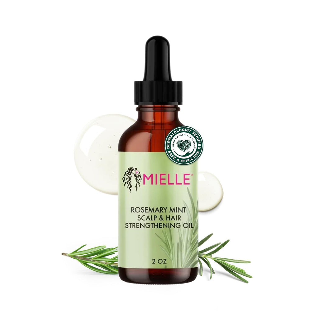 Mielle Rosemary Mint Hair Growth Oil – Biotin Strengthening Scalp & Split Ends Treatment for Thicker, Healthier Hair