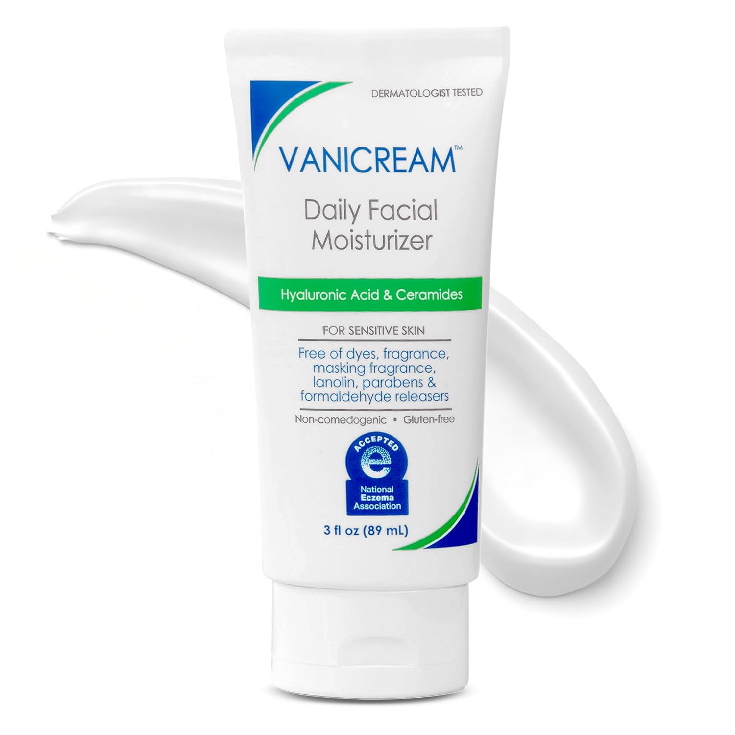 Vanicream Sensitive Skin Daily Facial Moisturizer – Ceramides & Hyaluronic Acid