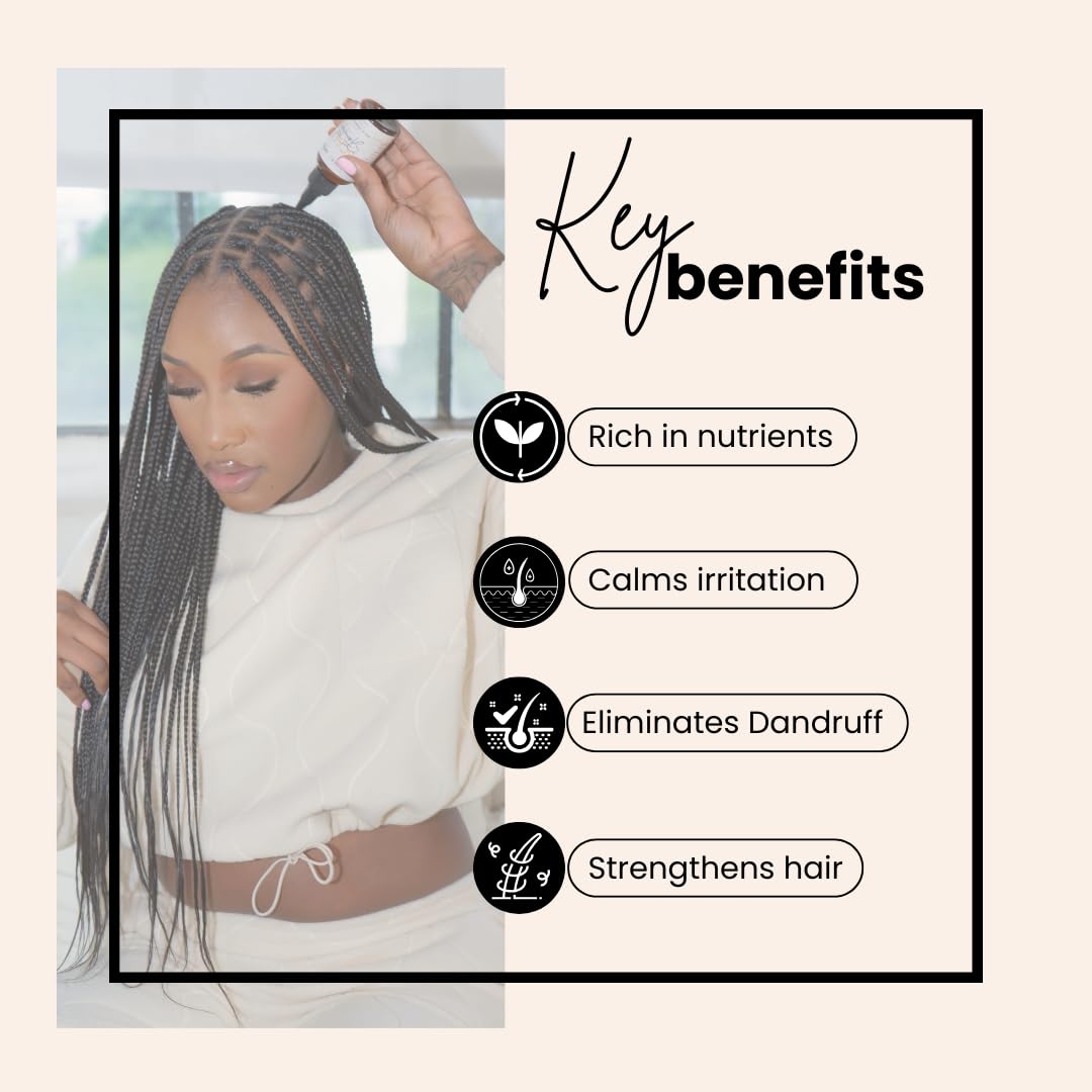 Revitalize Your Hair with Our Cold Pressed Mint & Rosemary Scalp Stimulator Oil - Organic Growth Solution for All Hair Types, 2 Fl Oz