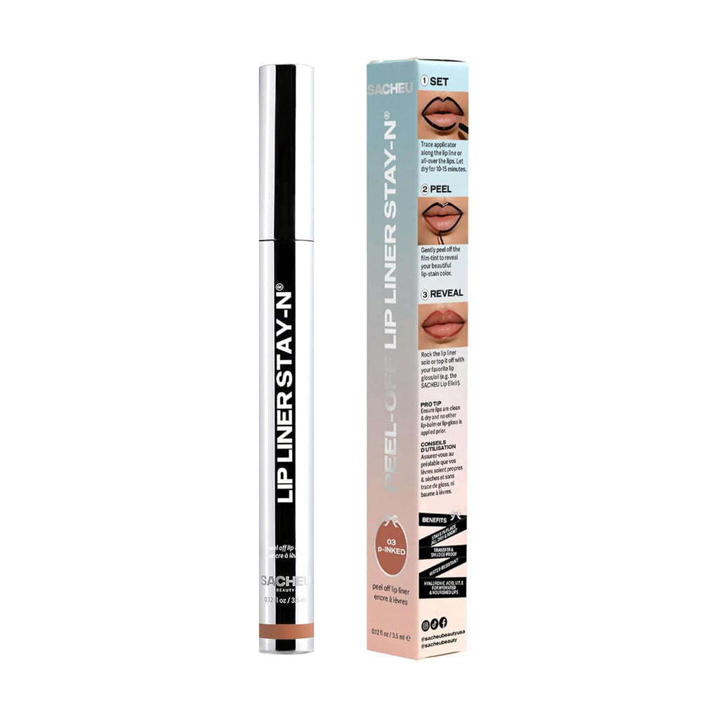 Sacheu Stay-N Peel Off Lip Liner – Waterproof Long-Lasting Lip Stain (p-INKED)