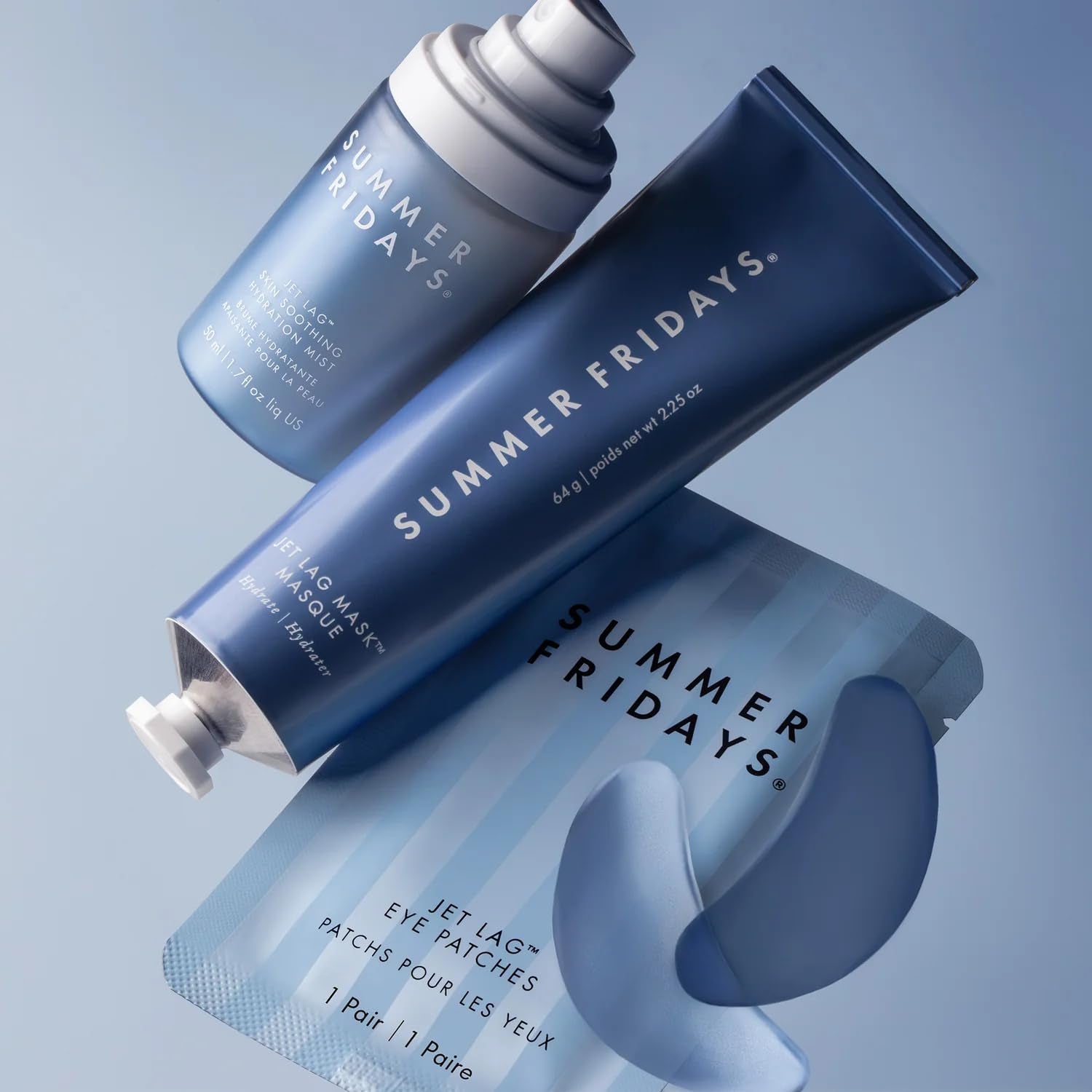 Summer Fridays Jet Lag Eye Patches – Hydrating & Depuffing Caffeine Hydrogel Under-Eye Masks (6 Pairs)
