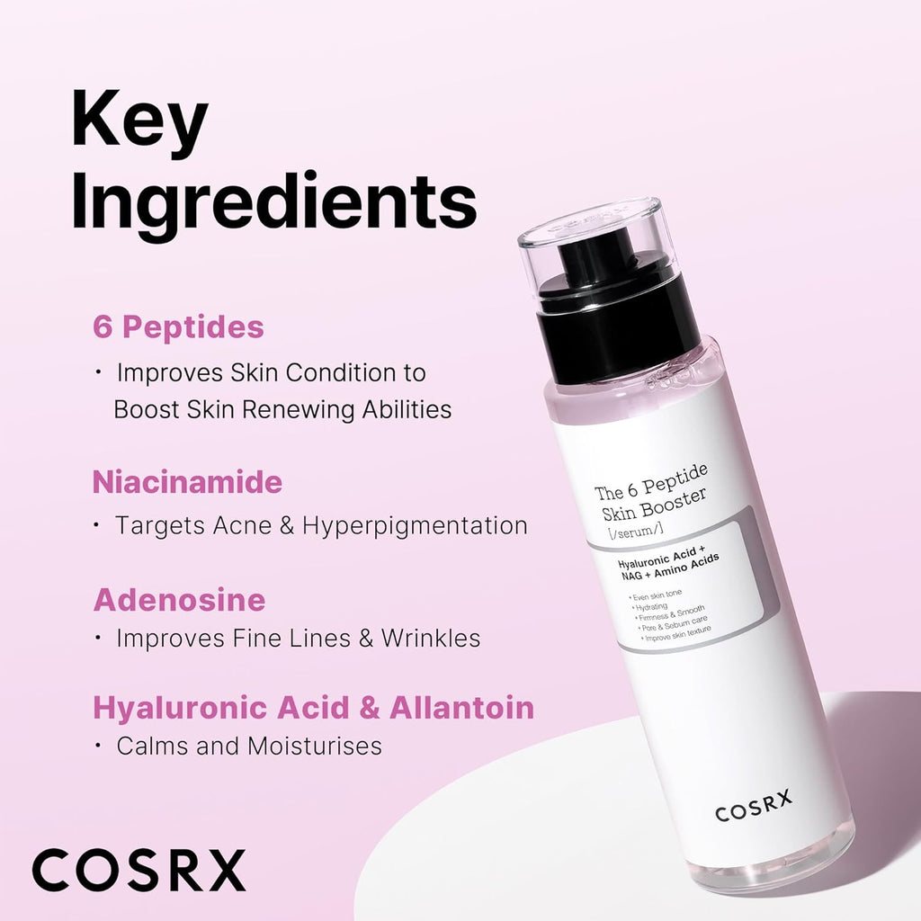 COSRX 6X Peptide Collagen Booster Serum Toner – Korean Skin Renewal Essence for Firm, Smooth & Radiant Skin