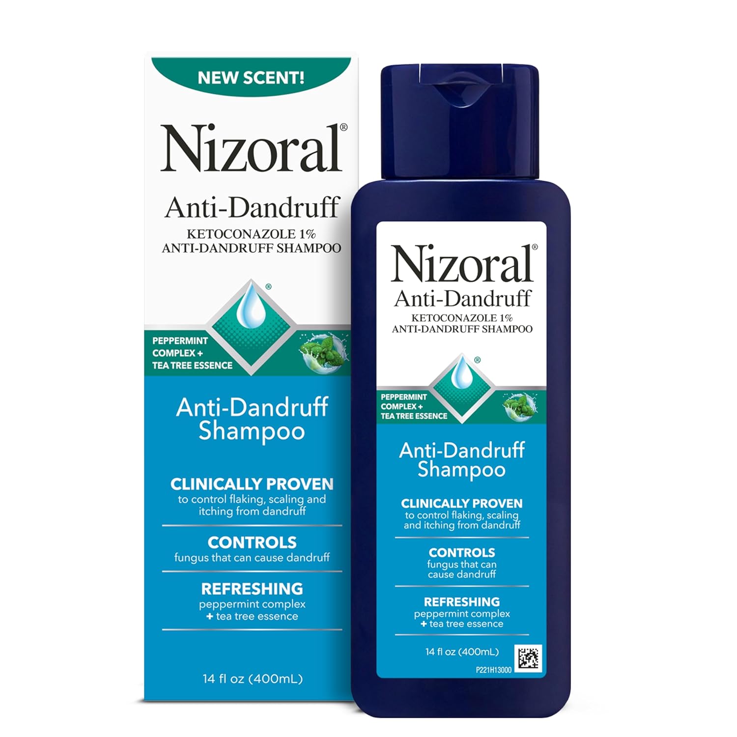 Nizoral Ketoconazole Anti-Dandruff Shampoo – Maximum Strength Scalp Relief for Flakes, Itch & Fungal Control (14 oz)