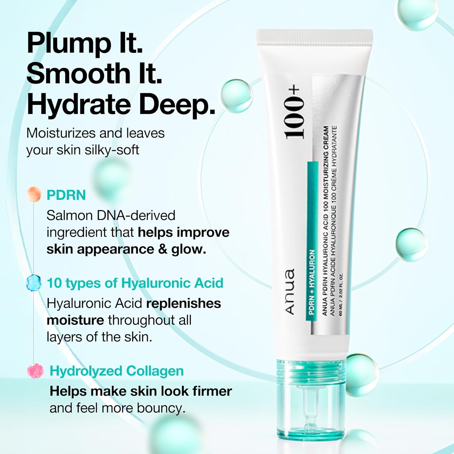 ANUA Glass Skin Hydrating Cream – PDRN & Hyaluronic Acid Moisturizer
