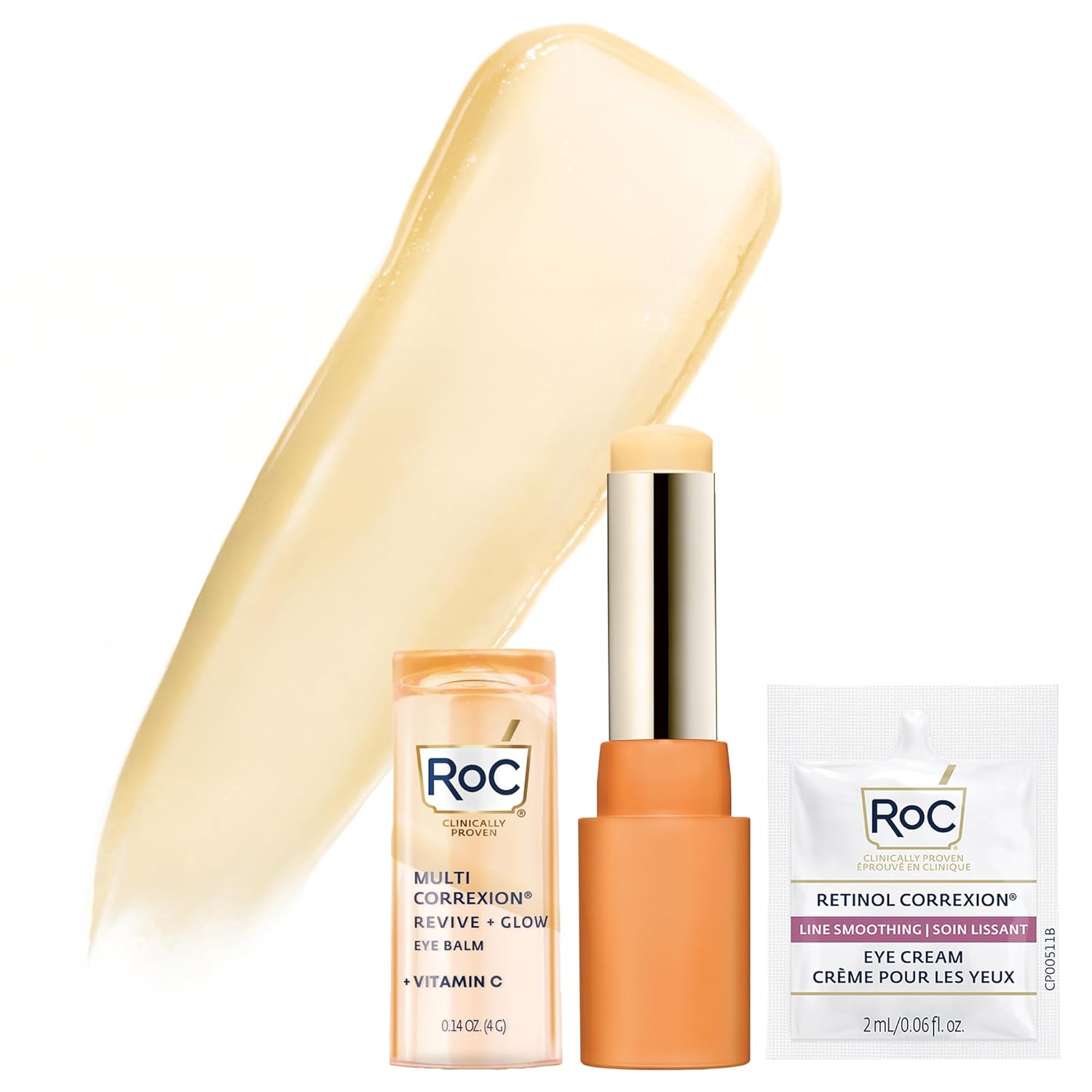 RoC Revive + Glow Vitamin C Eye Balm – Brightening & Firming Eye Care Duo