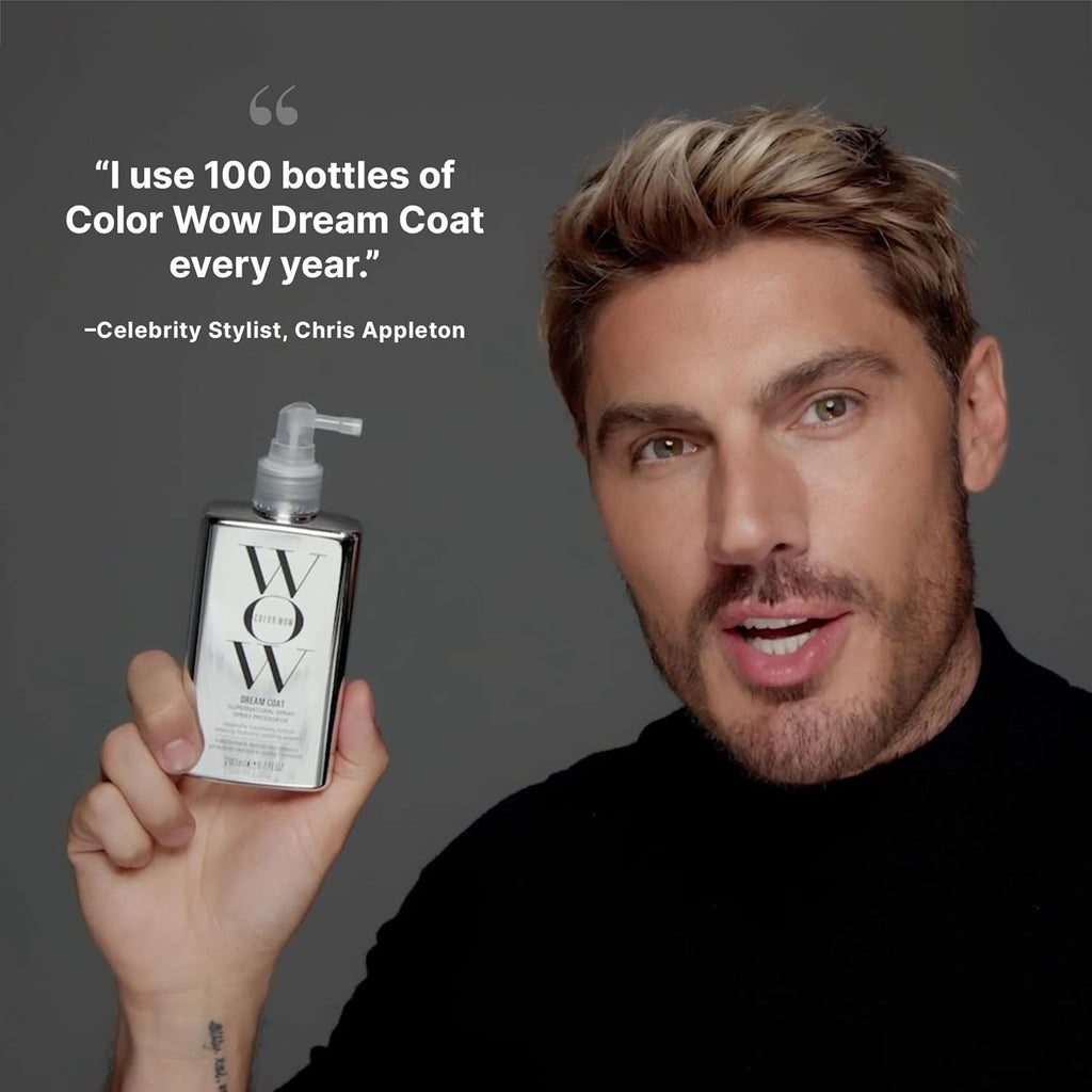 Color Wow Dream Coat Anti-Frizz Spray – Humidity-Proof Heat Protectant for Silky Glass Hair