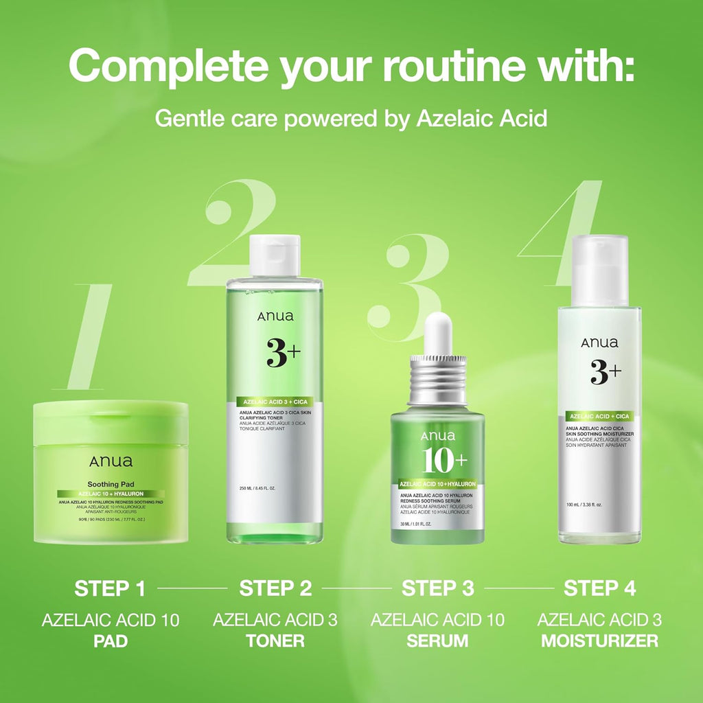 Anua Azelaic Calm Serum 10% – Redness Relief, Blemish Care & Oil Control Treatment