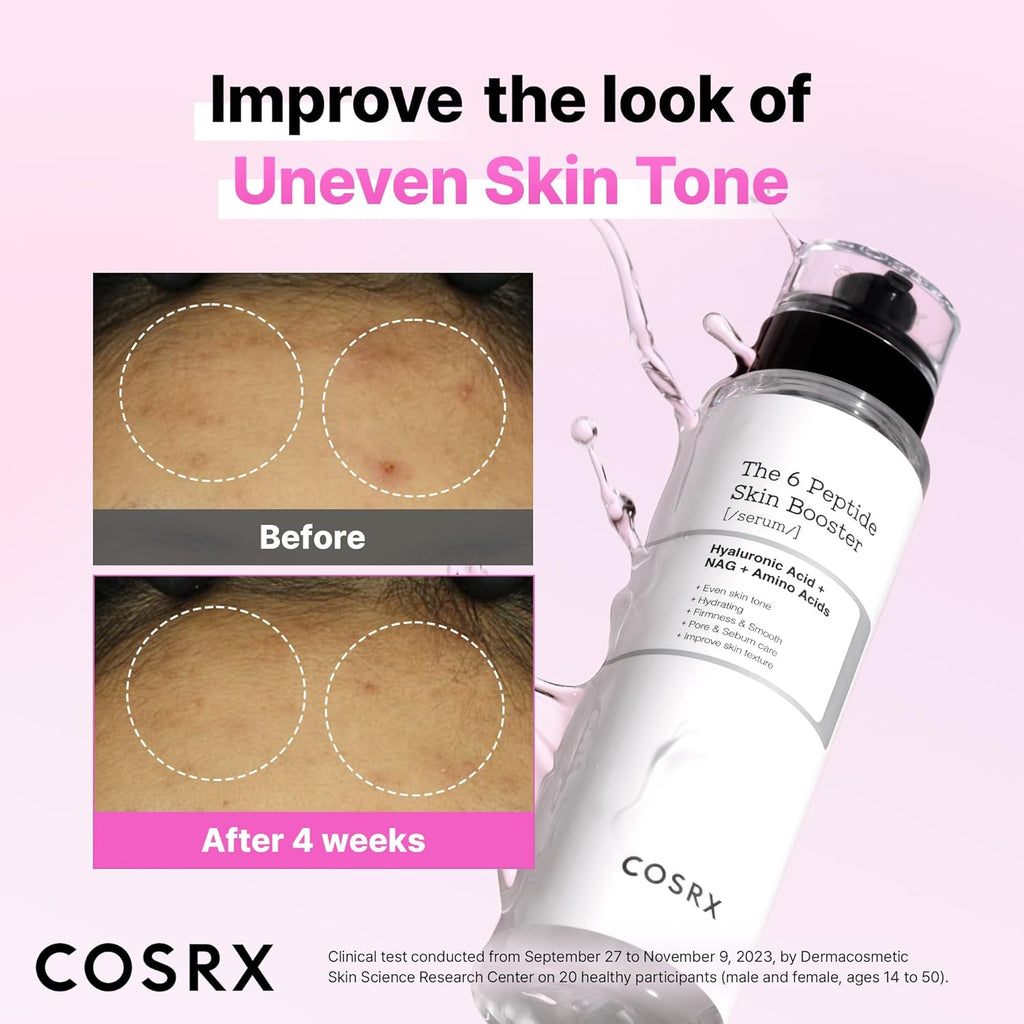 COSRX 6X Peptide Collagen Booster Serum Toner – Korean Skin Renewal Essence for Firm, Smooth & Radiant Skin