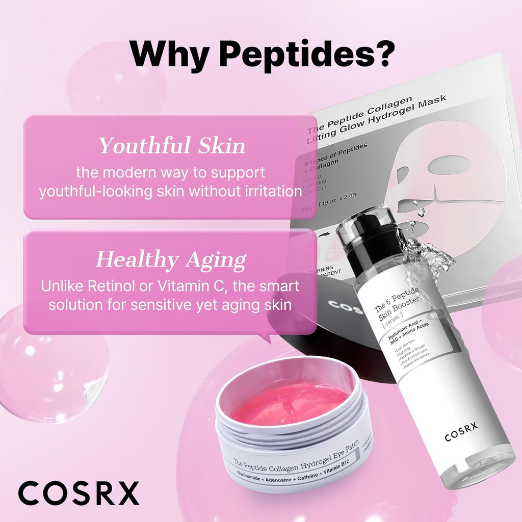 COSRX 6X Peptide Collagen Booster Serum Toner – Korean Skin Renewal Essence for Firm, Smooth & Radiant Skin