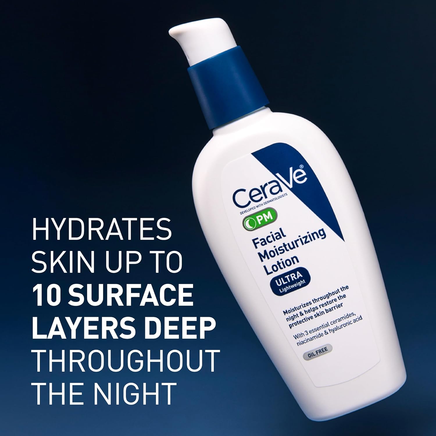 CeraVe PM Barrier Repair Night Lotion – Ultra-Light Hydrating Moisturizer