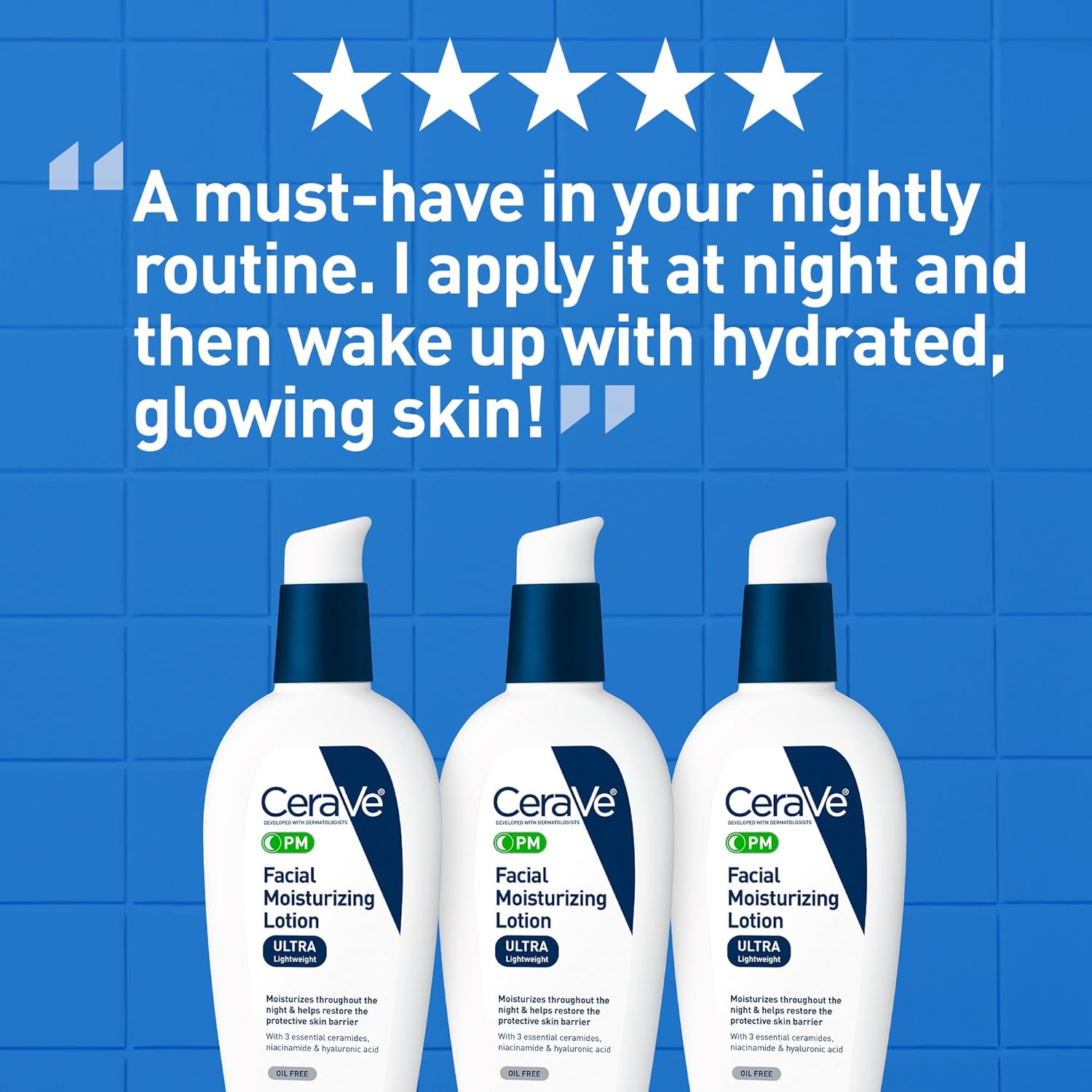 CeraVe PM Barrier Repair Night Lotion – Ultra-Light Hydrating Moisturizer
