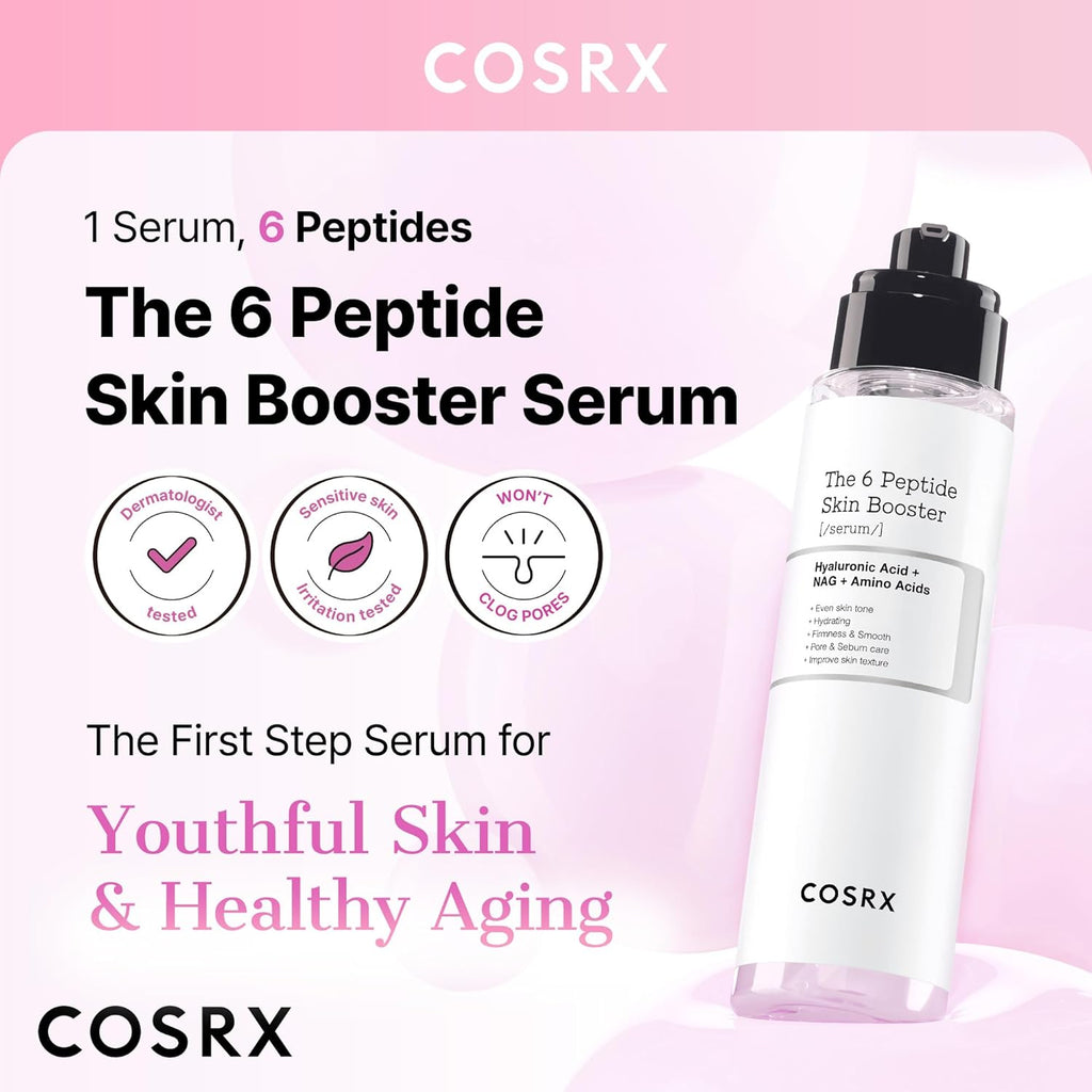 COSRX 6X Peptide Collagen Booster Serum Toner – Korean Skin Renewal Essence for Firm, Smooth & Radiant Skin