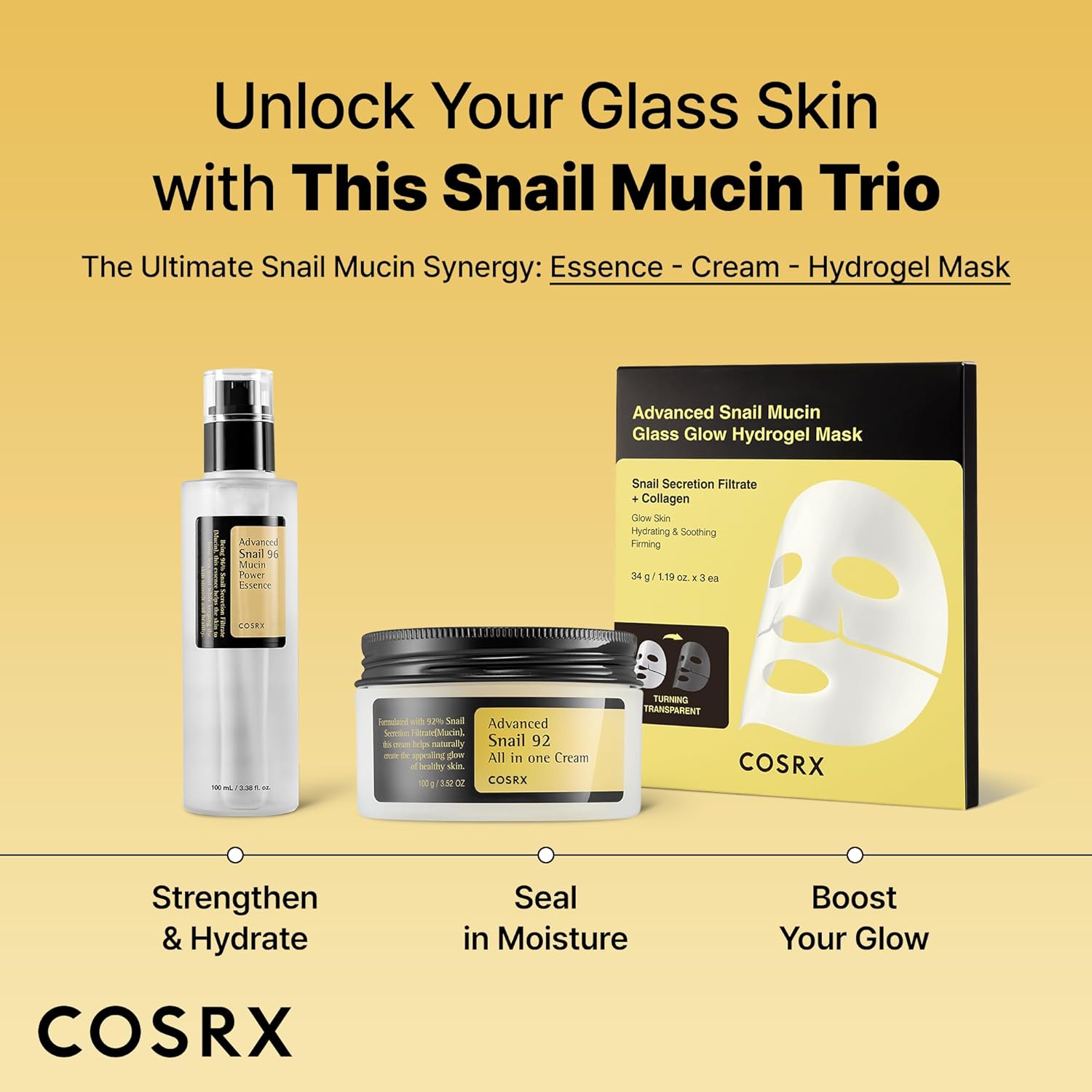 COSRX Snail Mucin Repair Serum – Hydrating Korean Face Serum for Fine Lines, Glow & Skin Renewal