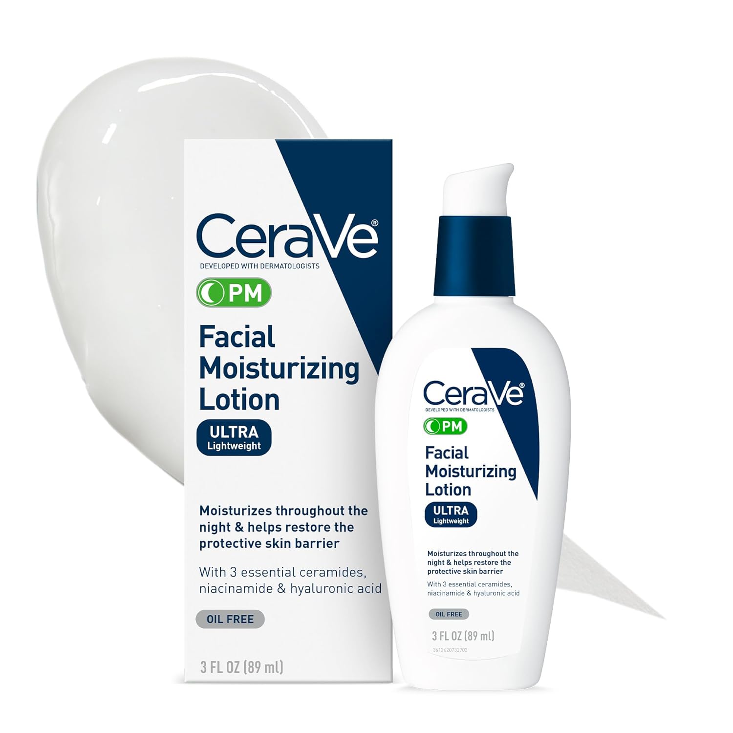 CeraVe PM Barrier Repair Night Lotion – Ultra-Light Hydrating Moisturizer