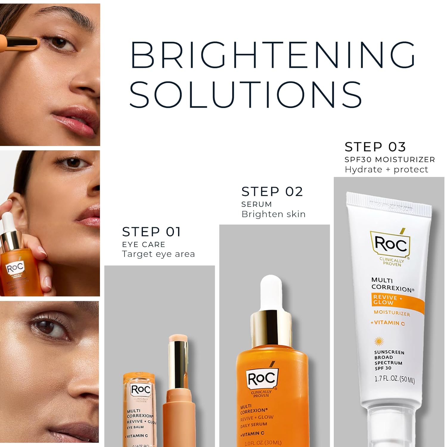 RoC Revive + Glow Vitamin C Eye Balm – Brightening & Firming Eye Care Duo