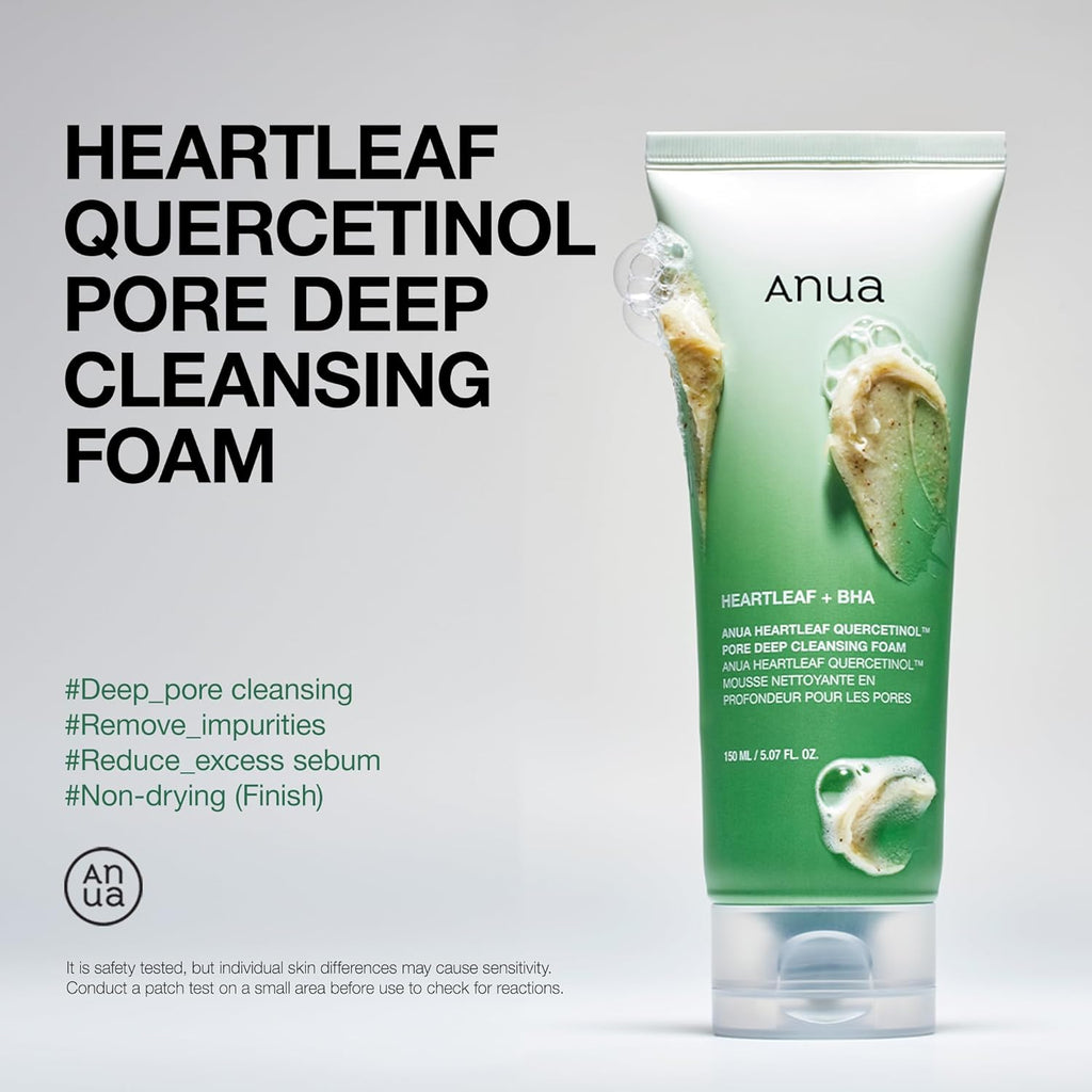 ANUA Heartleaf Pore Refining Cleansing Foam – Gentle BHA Cleanser