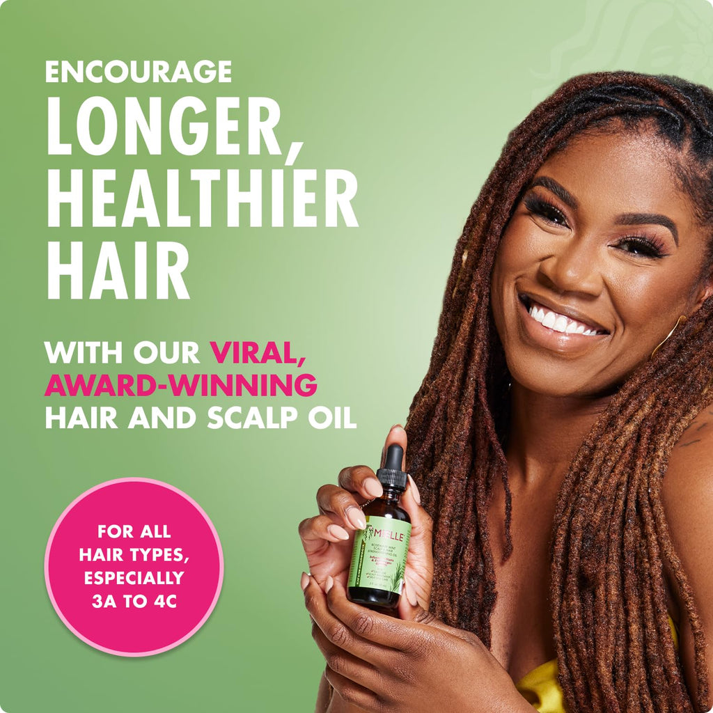 Mielle Rosemary Mint Hair Growth Oil – Biotin Strengthening Scalp & Split Ends Treatment for Thicker, Healthier Hair